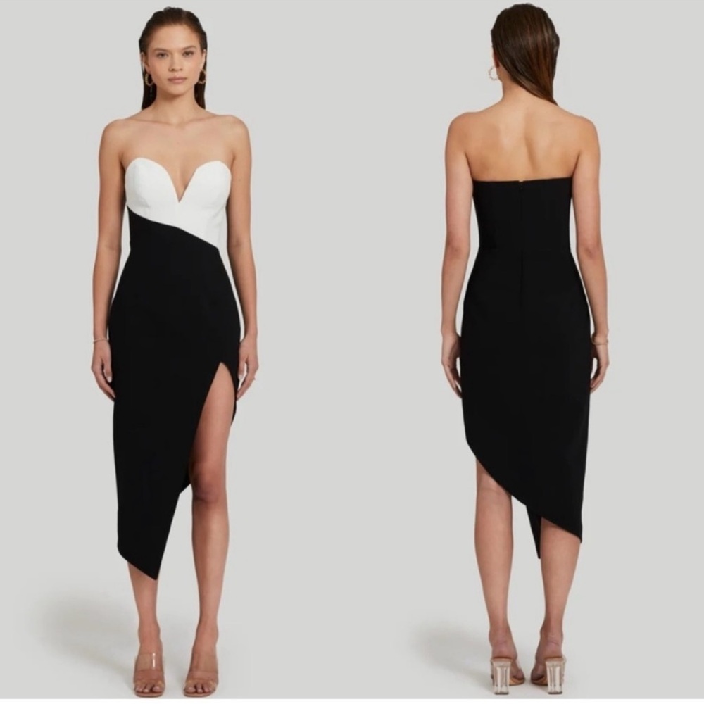 Amanda Uprichard Soiree Strapless Asymmetric Dress